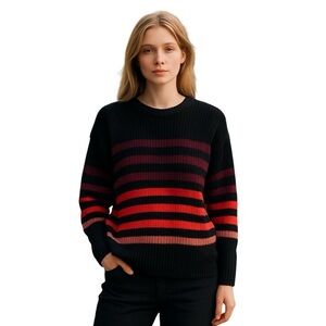 Tahari Long Sleeve Crew Neck Fall Sweater. Multi Color. Size Small P. #593 NWT